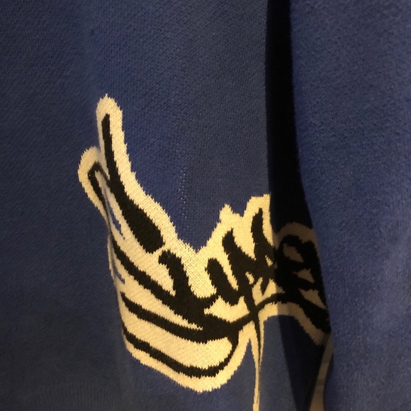 Authentic Supreme Matching Set Men’s Tag Logo Royal Blue Hat And Sweater Size L - Picture 5 of 14